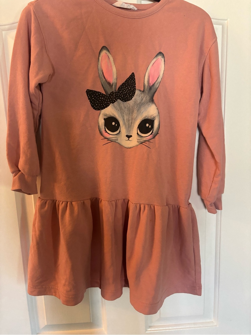 HGirls Peach Bunny Graphic Dress